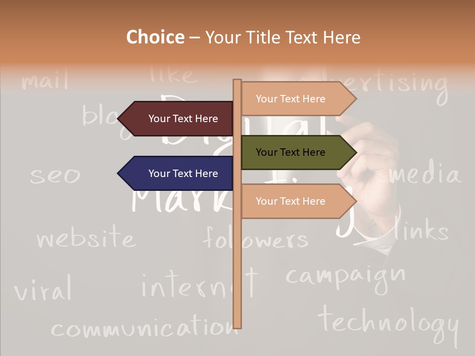 Seo Pen Communicate PowerPoint Template