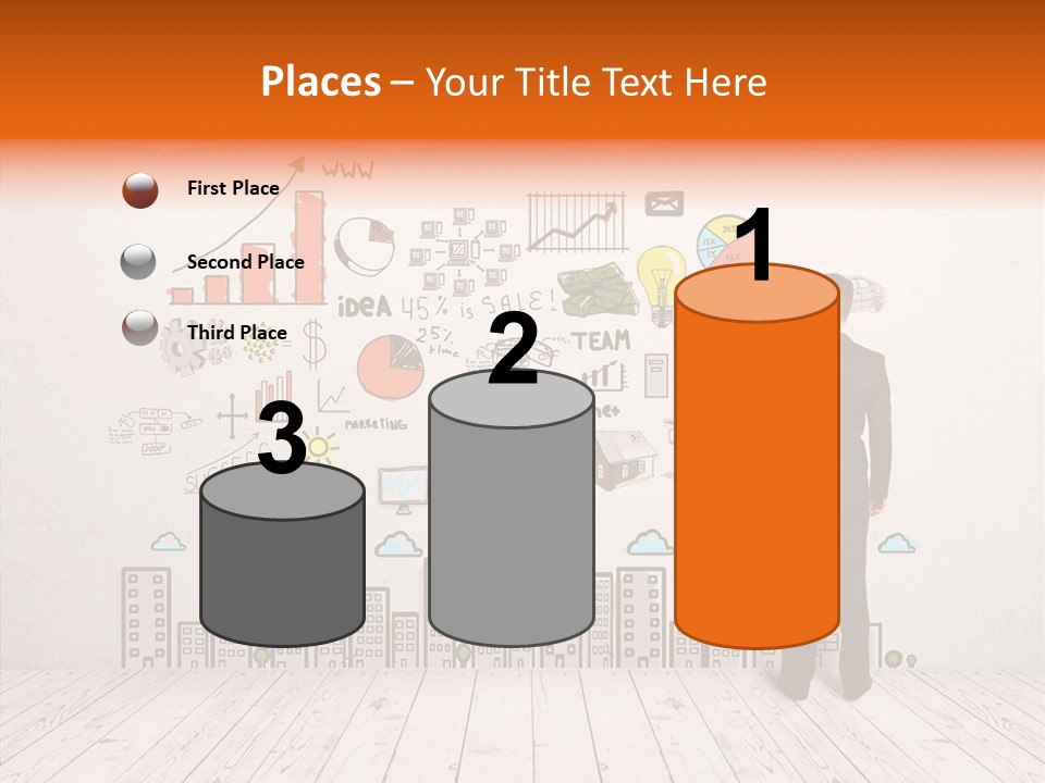 Suit Background Drawing PowerPoint Template