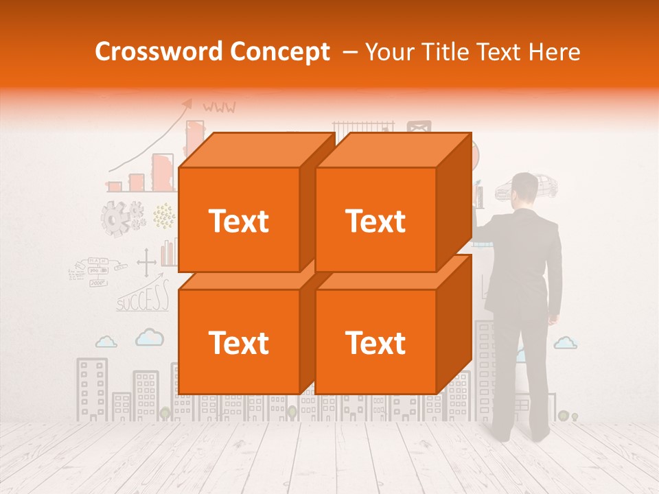 Suit Background Drawing PowerPoint Template