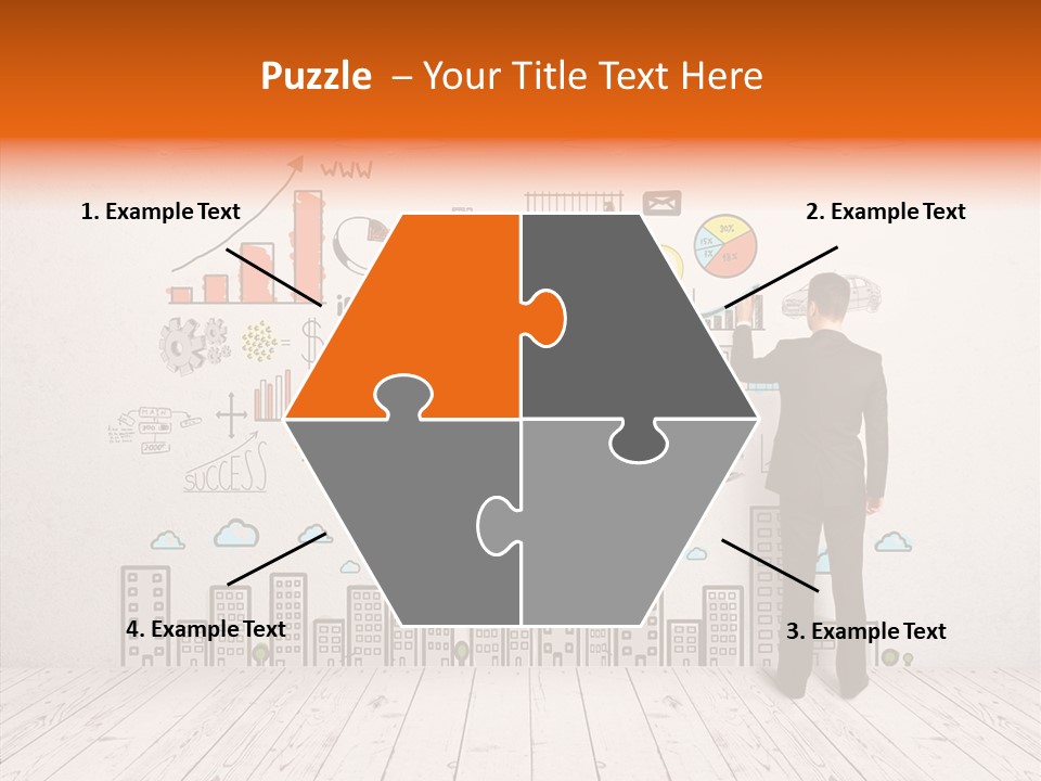 Suit Background Drawing PowerPoint Template