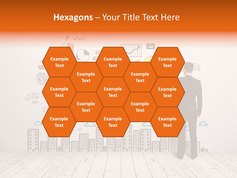 Suit Background Drawing PowerPoint Template