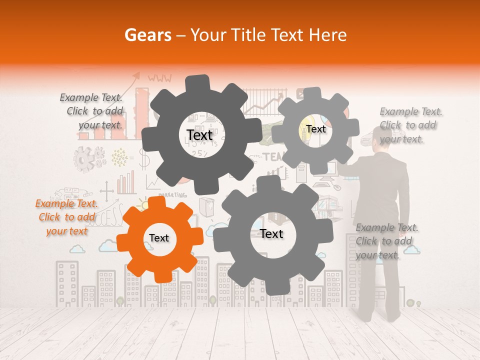 Suit Background Drawing PowerPoint Template