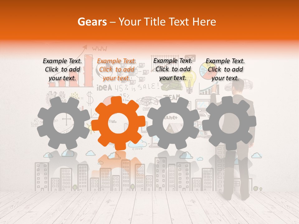 Suit Background Drawing PowerPoint Template