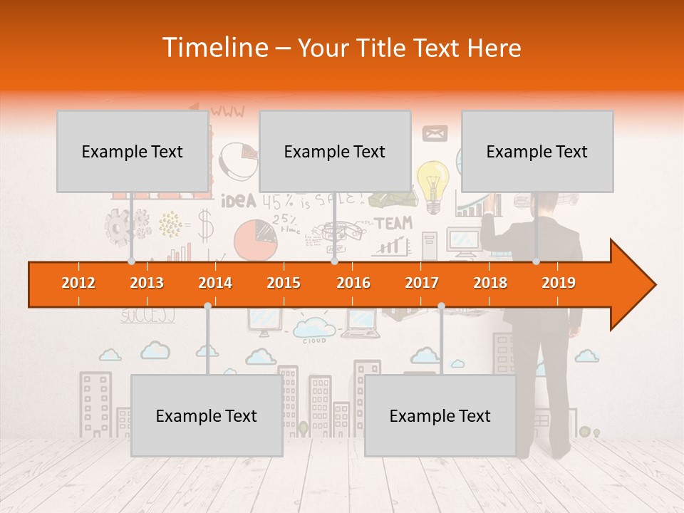 Suit Background Drawing PowerPoint Template