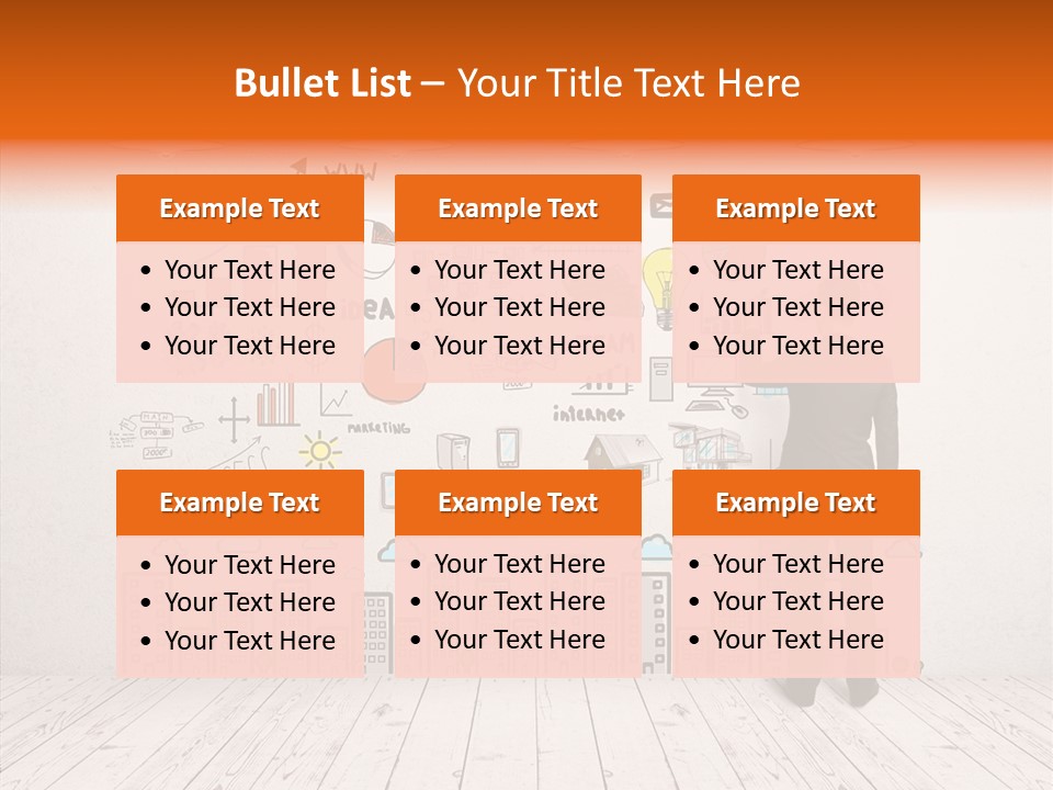 Suit Background Drawing PowerPoint Template