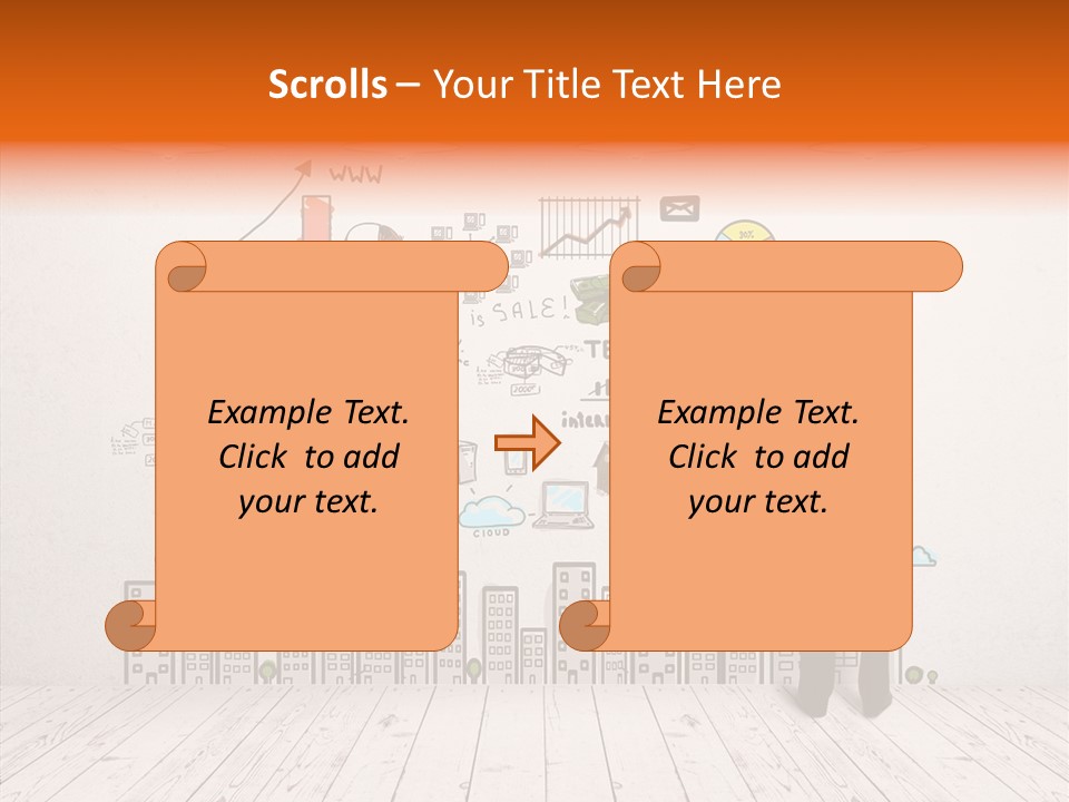 Suit Background Drawing PowerPoint Template