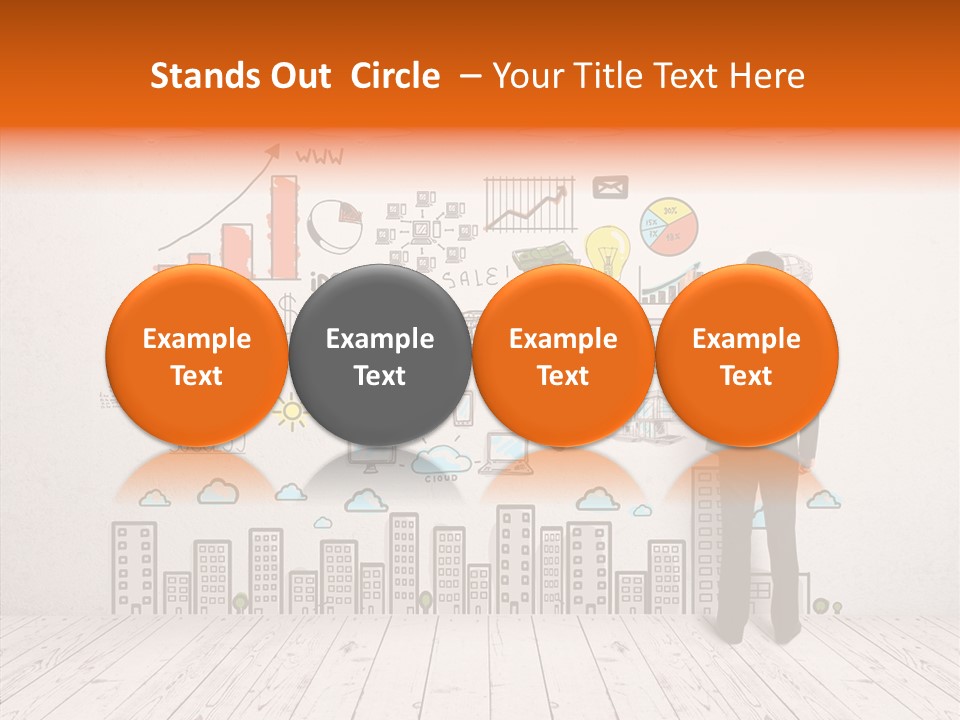 Suit Background Drawing PowerPoint Template