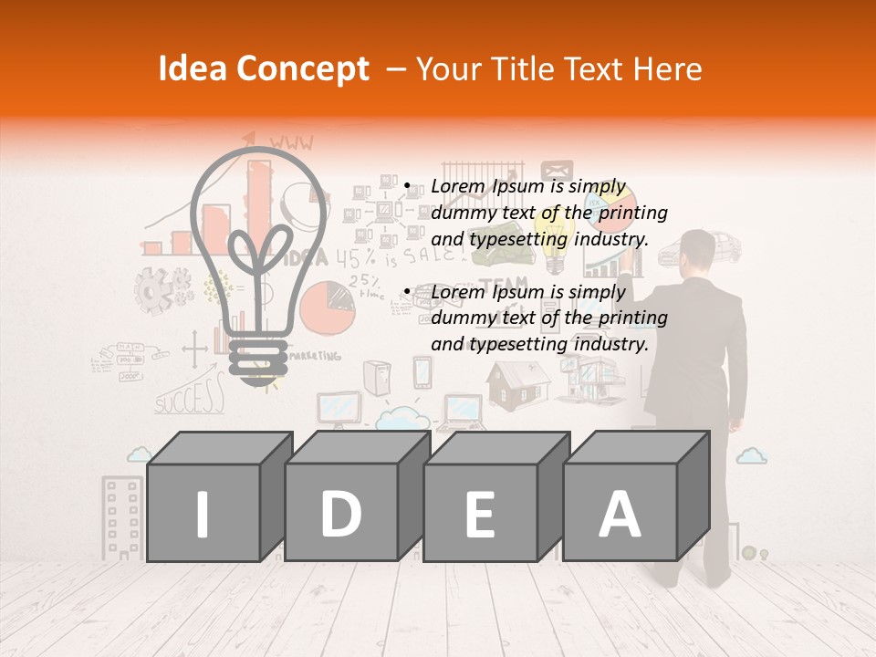 Suit Background Drawing PowerPoint Template