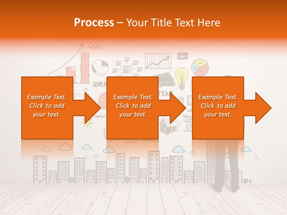 Suit Background Drawing PowerPoint Template