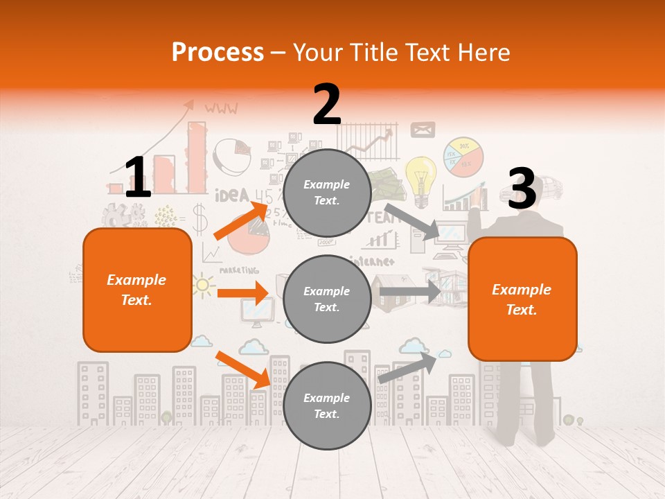 Suit Background Drawing PowerPoint Template