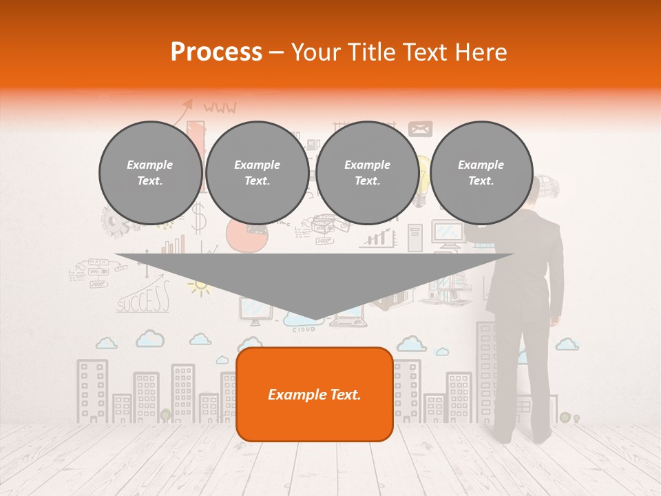 Suit Background Drawing PowerPoint Template