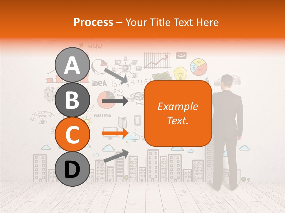 Suit Background Drawing PowerPoint Template