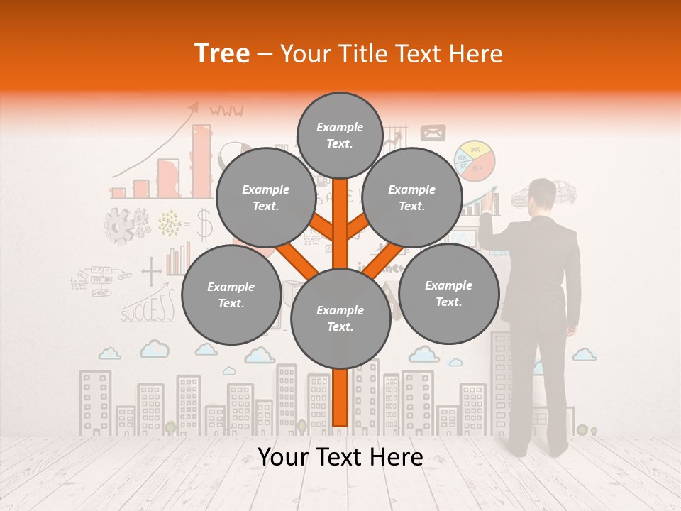 Suit Background Drawing PowerPoint Template