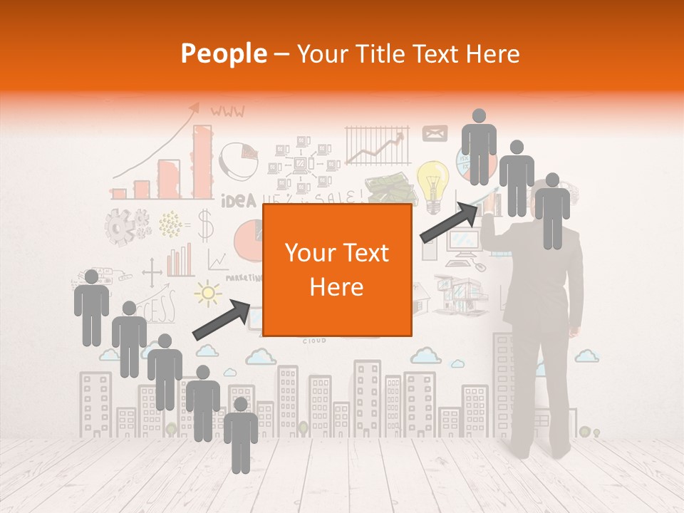 Suit Background Drawing PowerPoint Template