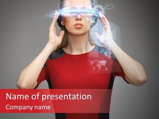 Touch Button Pretty PowerPoint Template