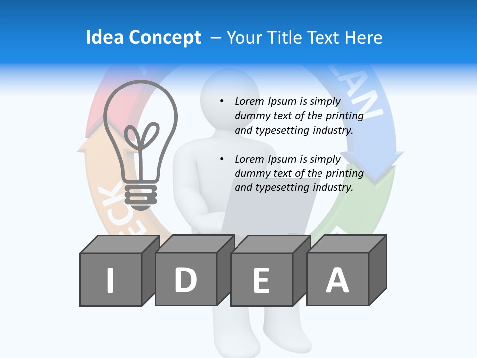 Chart Cycle Pdca PowerPoint Template