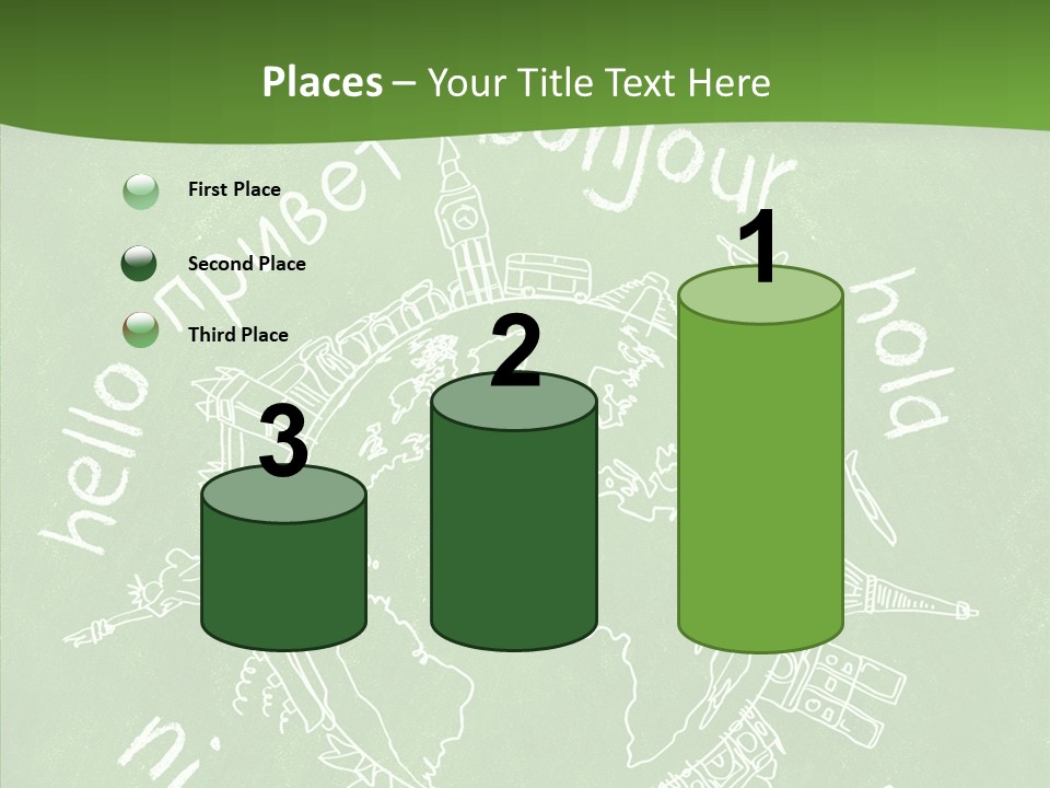 India Globe Drawing PowerPoint Template
