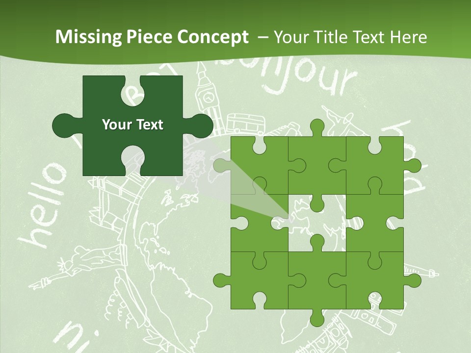 India Globe Drawing PowerPoint Template