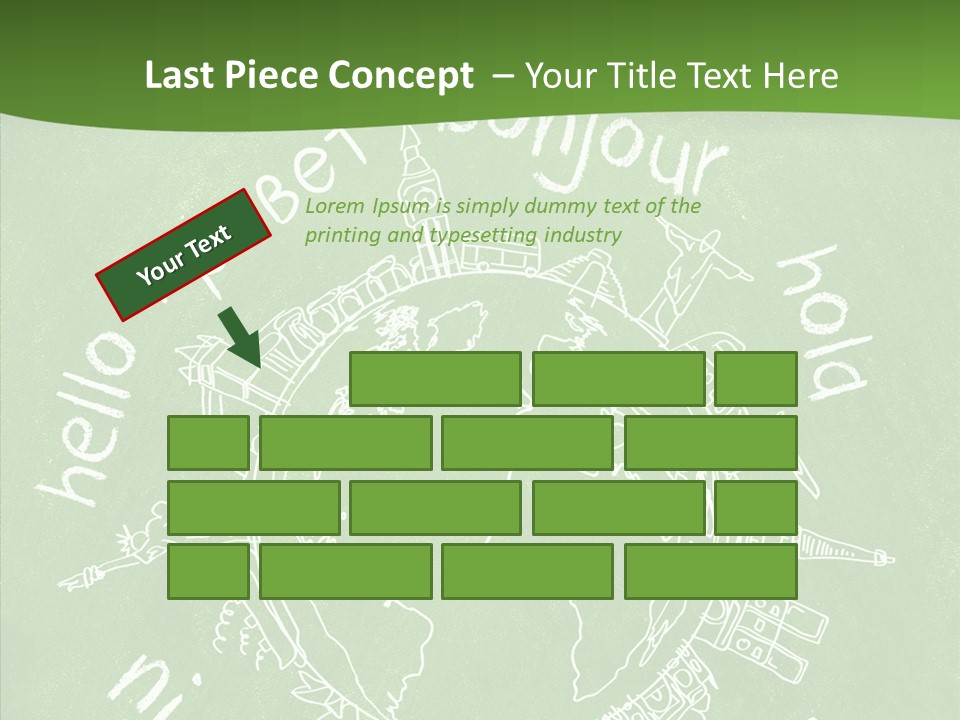India Globe Drawing PowerPoint Template