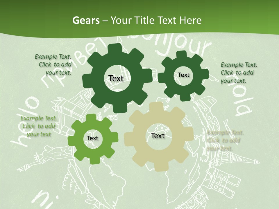 India Globe Drawing PowerPoint Template
