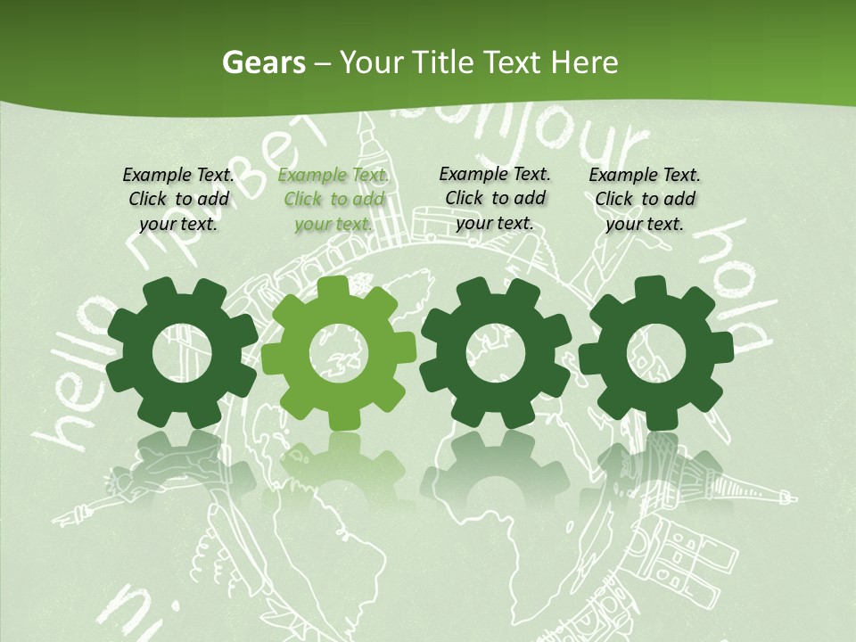 India Globe Drawing PowerPoint Template