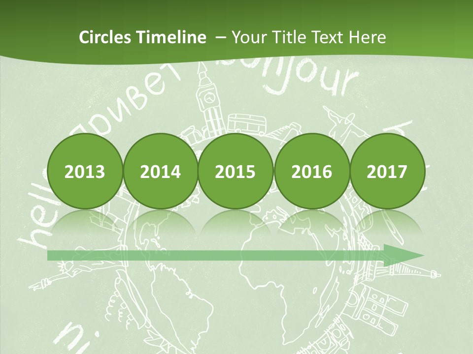 India Globe Drawing PowerPoint Template