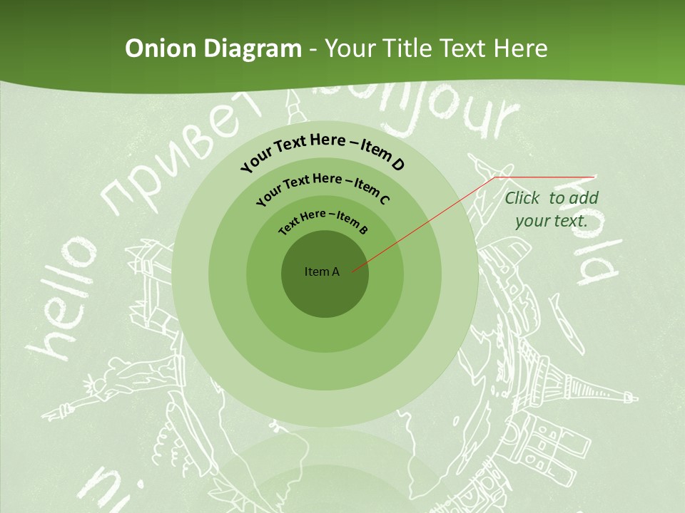 India Globe Drawing PowerPoint Template