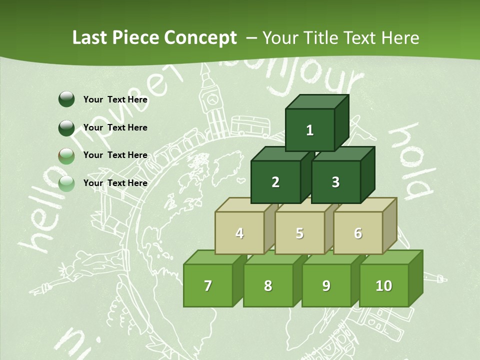 India Globe Drawing PowerPoint Template