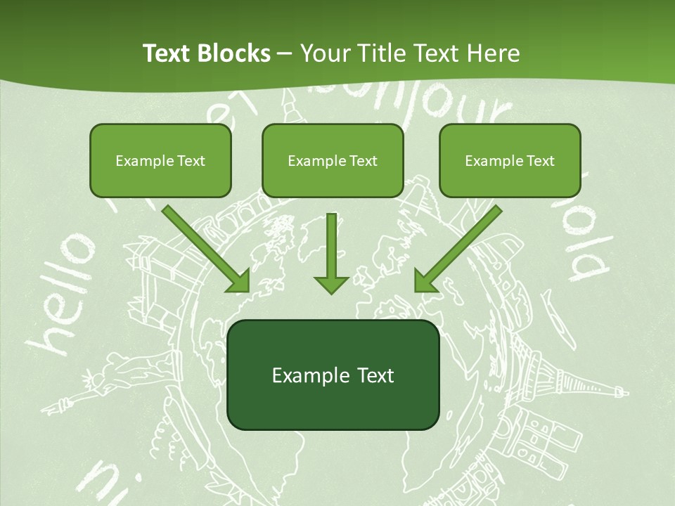 India Globe Drawing PowerPoint Template