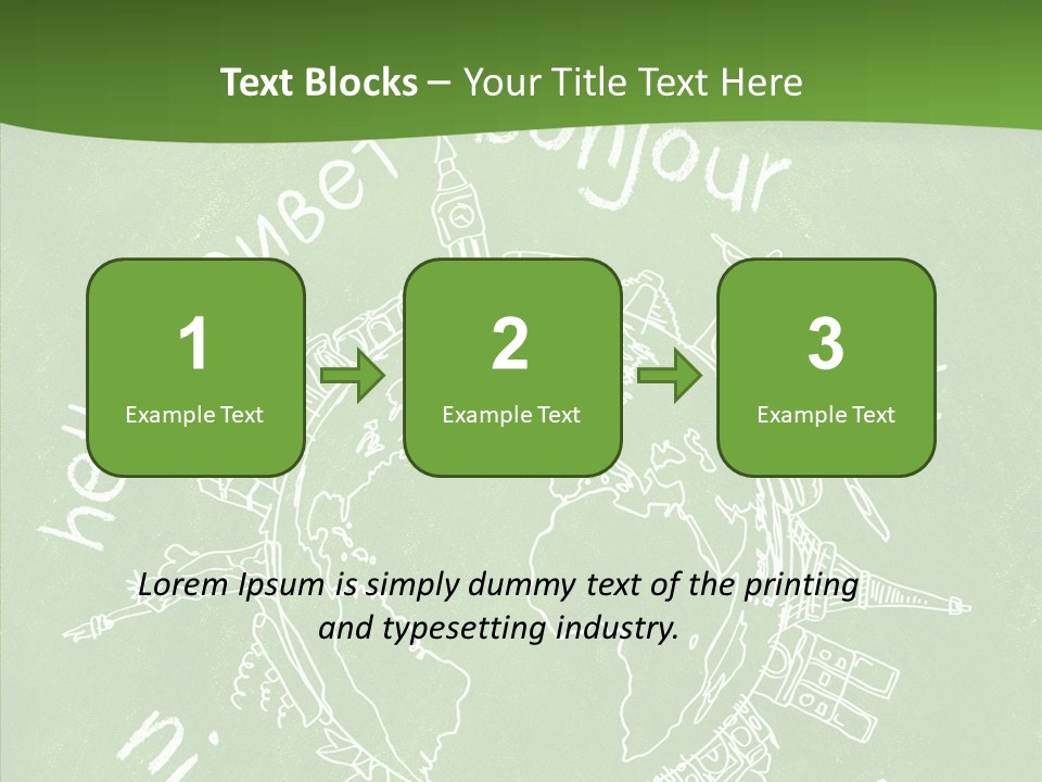 India Globe Drawing PowerPoint Template