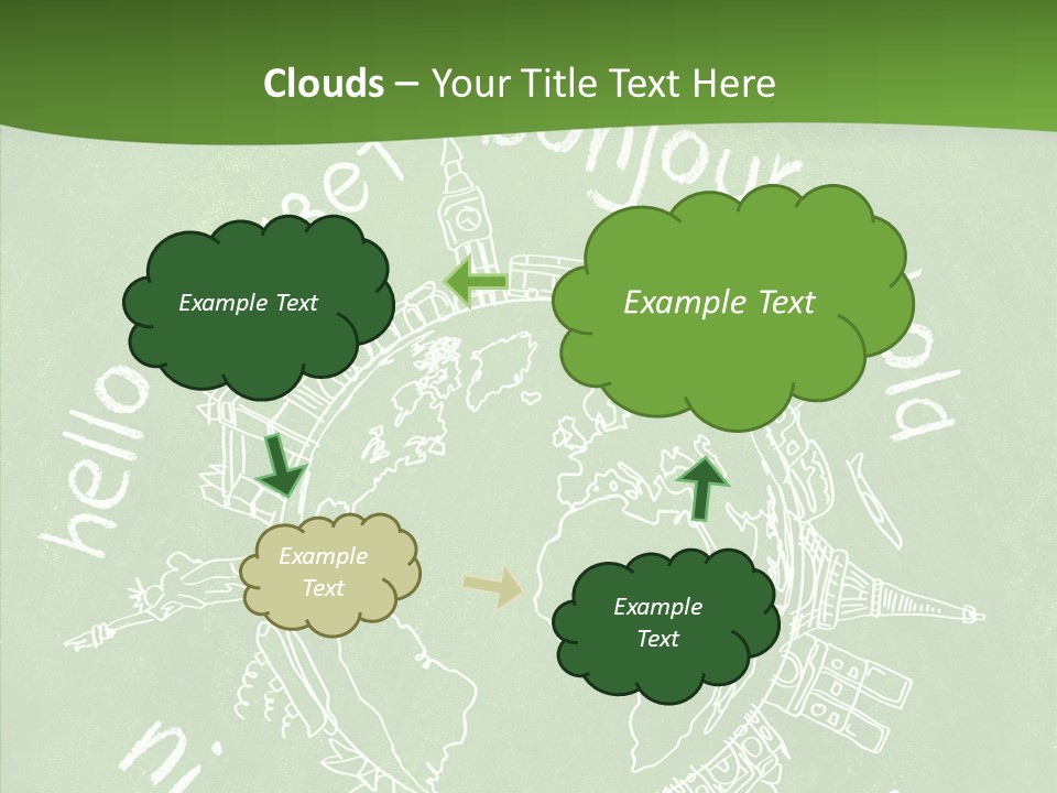 India Globe Drawing PowerPoint Template
