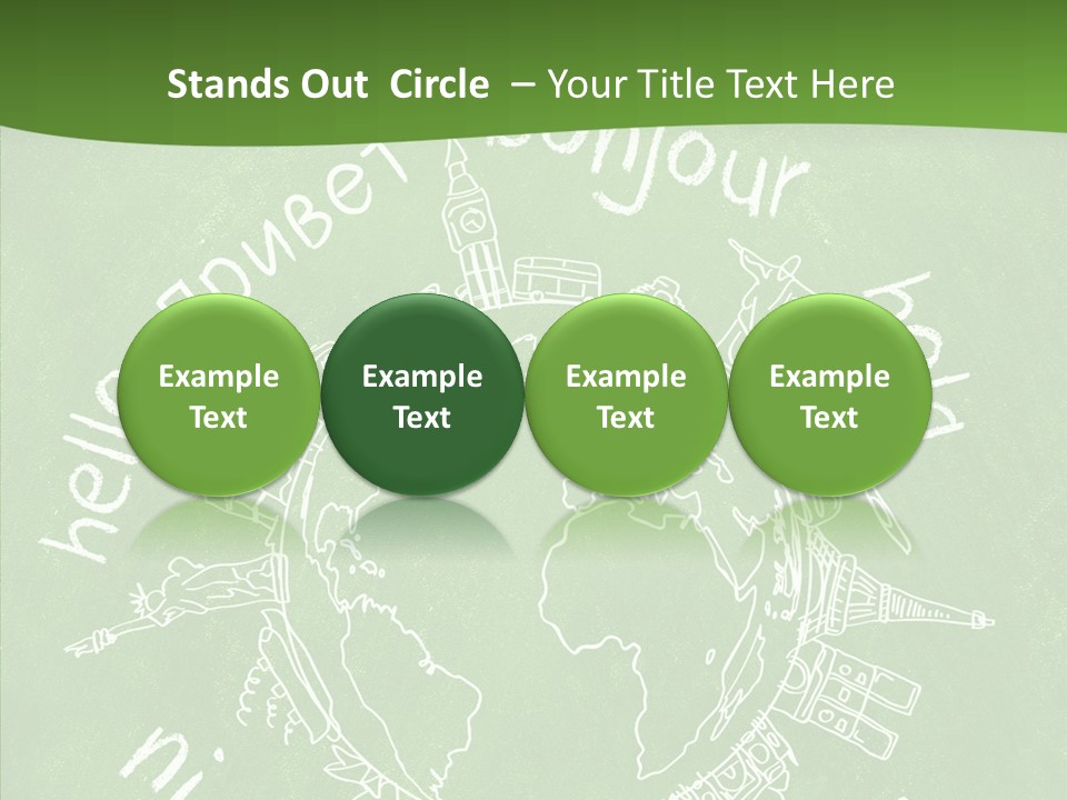 India Globe Drawing PowerPoint Template