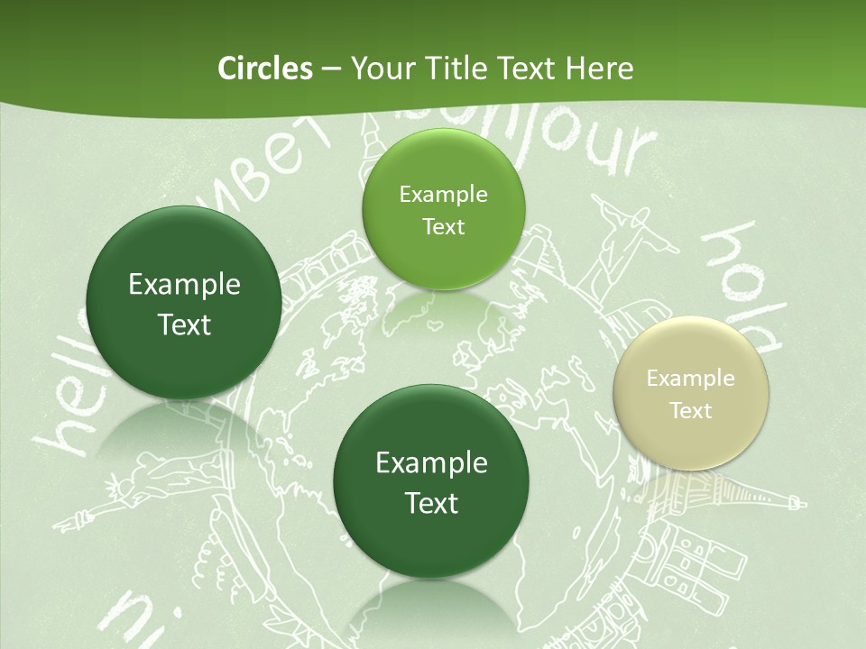 India Globe Drawing PowerPoint Template