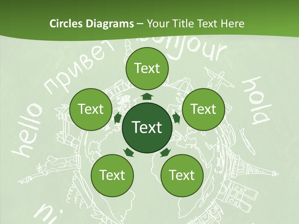 India Globe Drawing PowerPoint Template