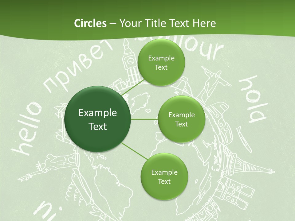 India Globe Drawing PowerPoint Template