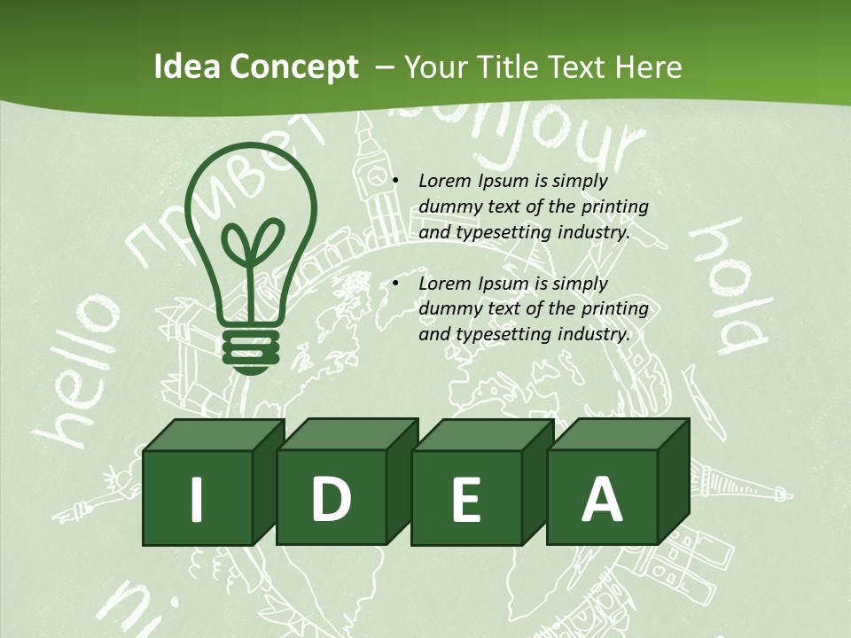 India Globe Drawing PowerPoint Template