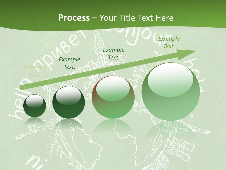 India Globe Drawing PowerPoint Template