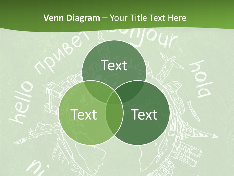 India Globe Drawing PowerPoint Template