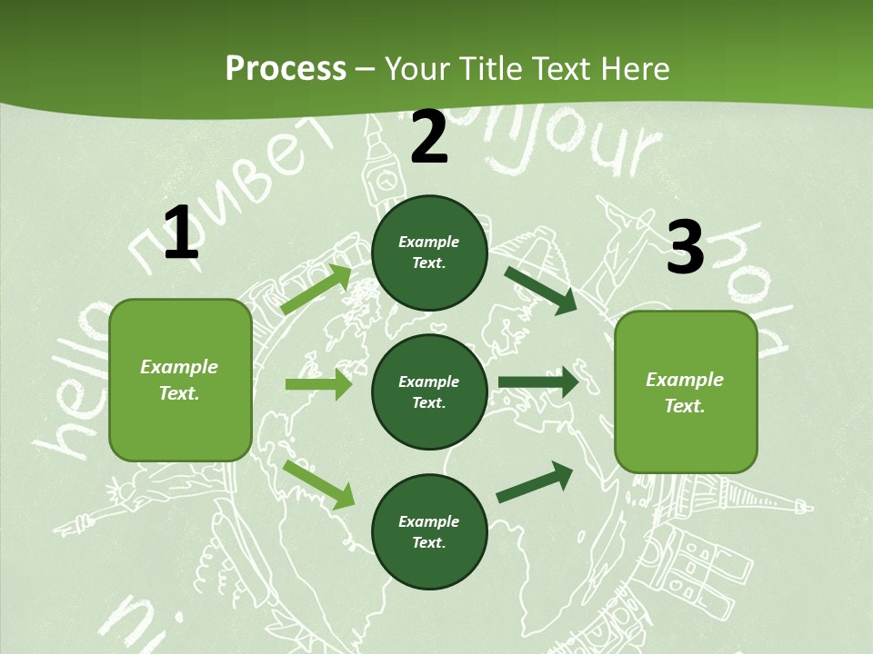 India Globe Drawing PowerPoint Template