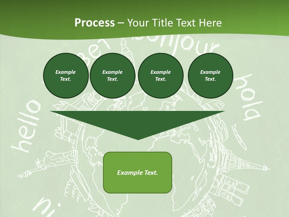 India Globe Drawing PowerPoint Template