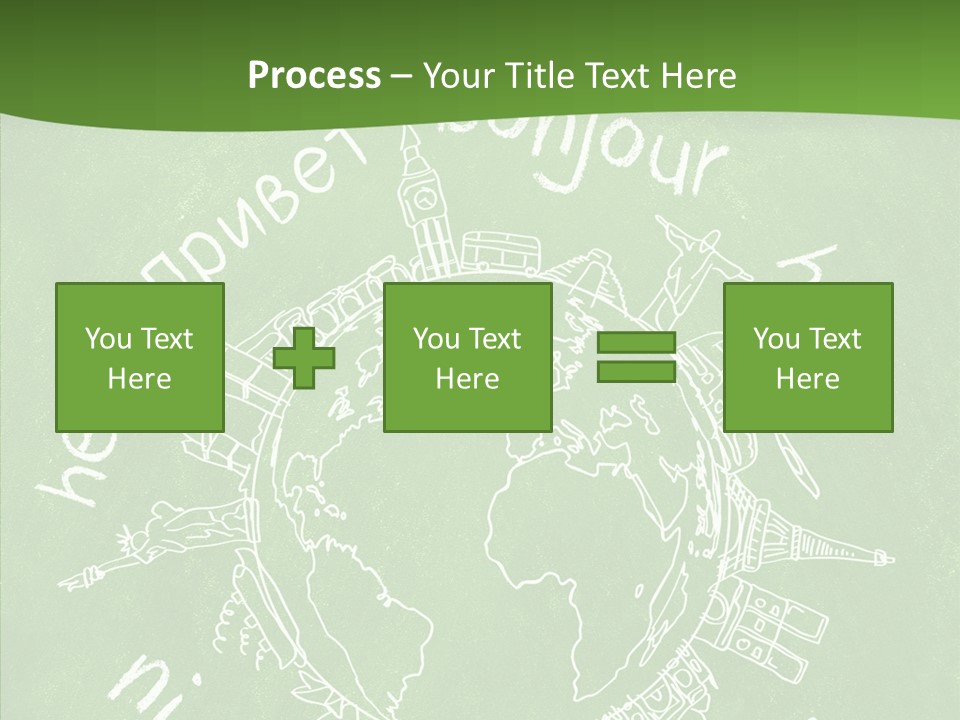India Globe Drawing PowerPoint Template