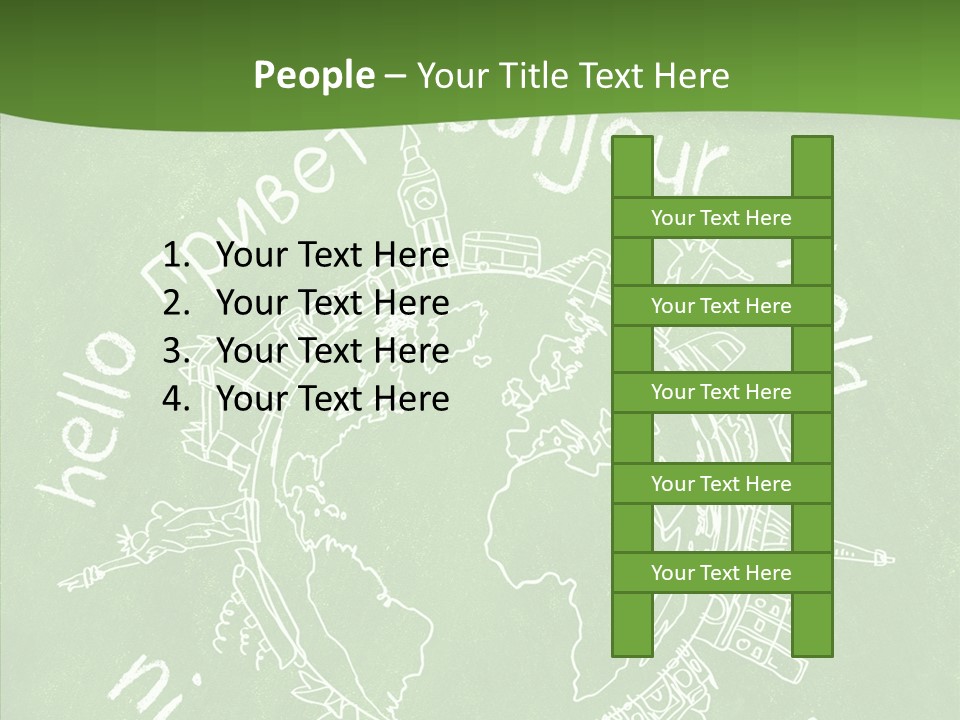 India Globe Drawing PowerPoint Template