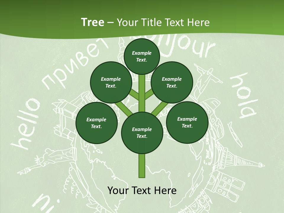 India Globe Drawing PowerPoint Template