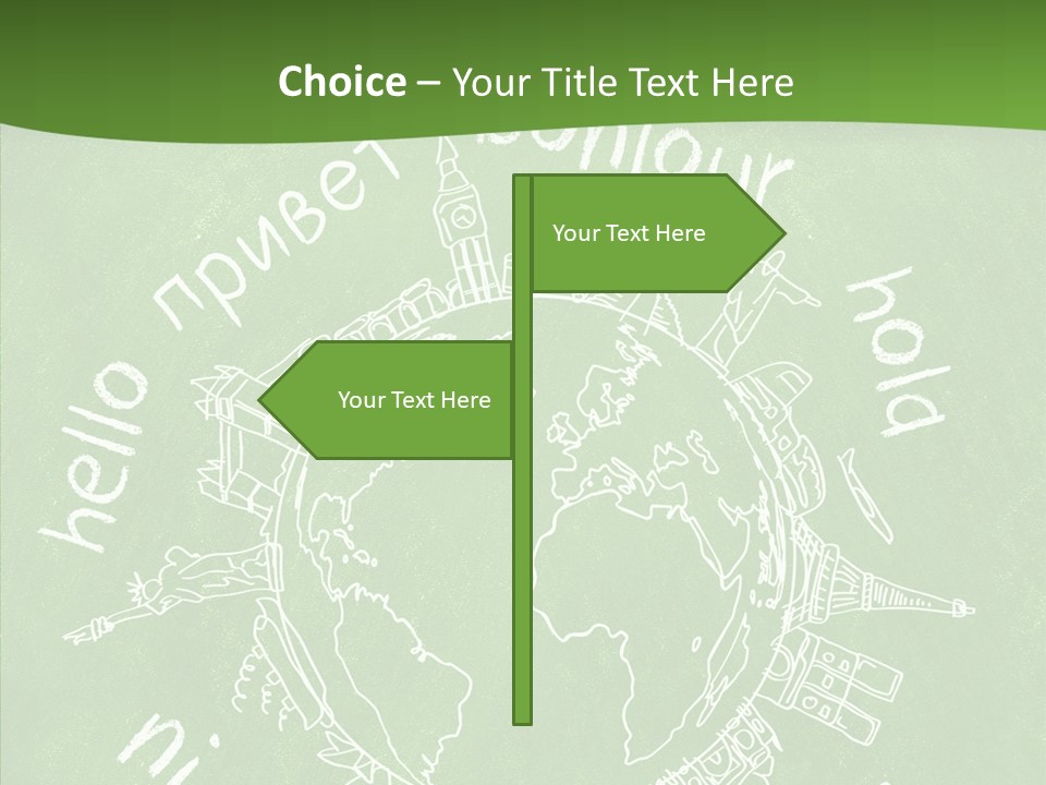 India Globe Drawing PowerPoint Template