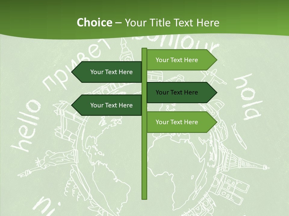 India Globe Drawing PowerPoint Template