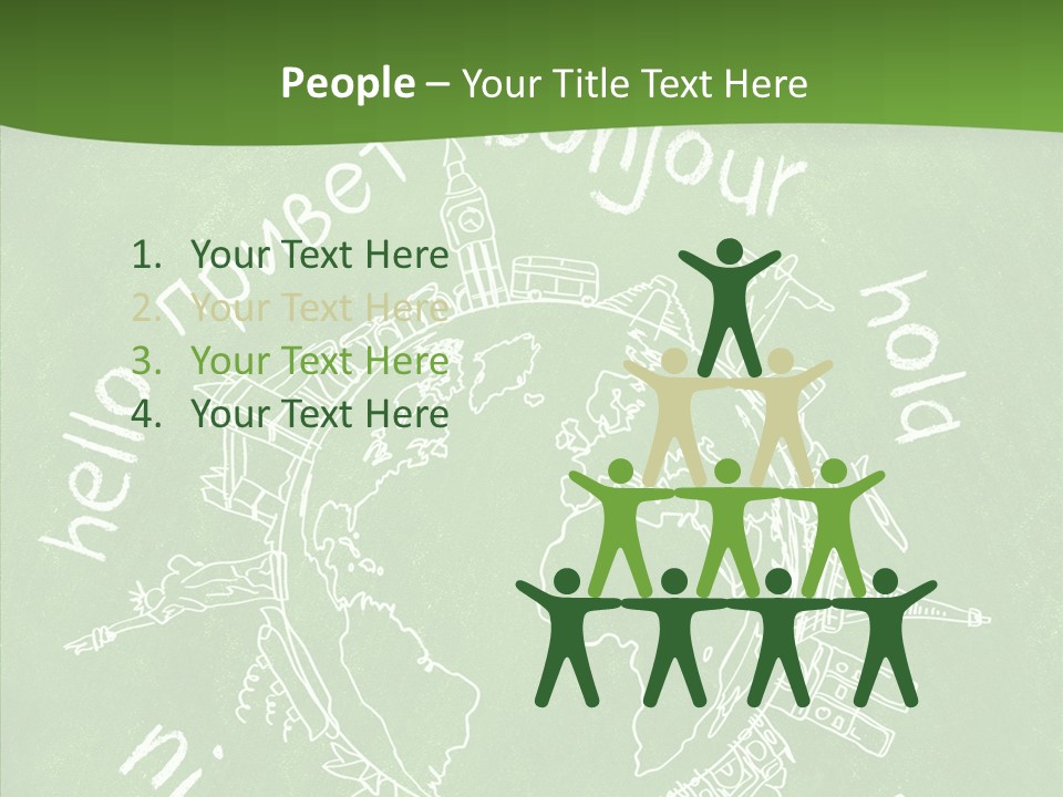 India Globe Drawing PowerPoint Template