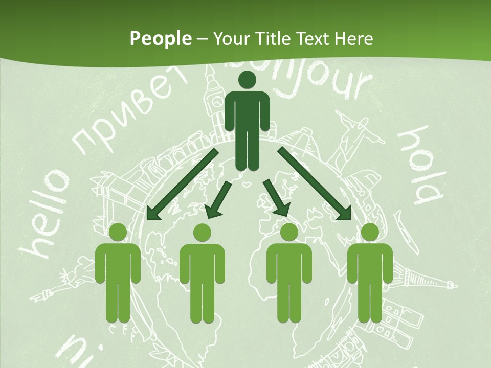 India Globe Drawing PowerPoint Template