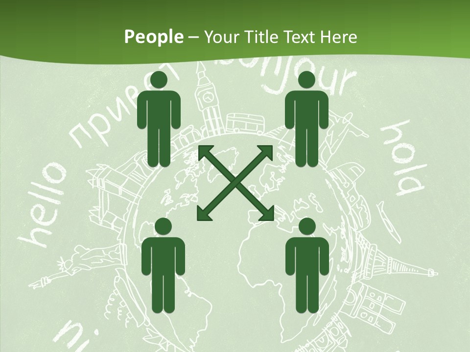 India Globe Drawing PowerPoint Template