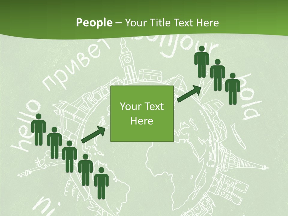 India Globe Drawing PowerPoint Template