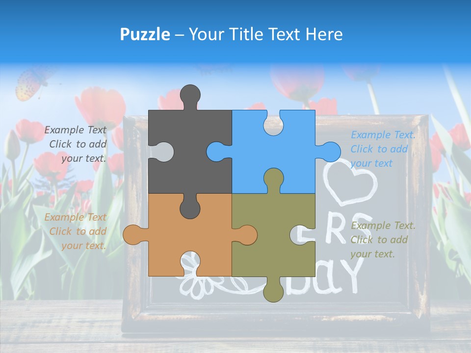 Floral Card Butterfly PowerPoint Template